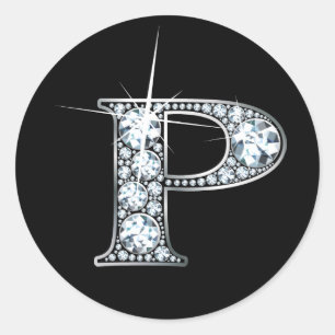 "P" Diamant Bling Sticker