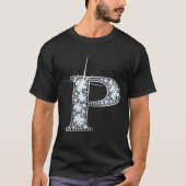 "P" Diamant Bling T - Shirt (Vorderseite)