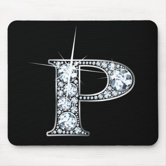 "P" Diamond Bling Mousepad (Vorne)
