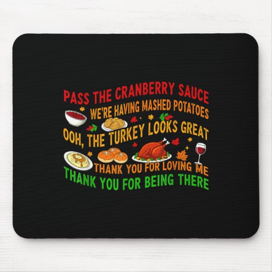 P Die Cranberry-Sauce Kartoffelbrei Mousepad (Vorne)