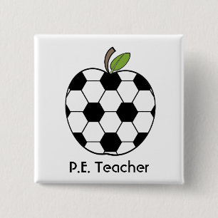 P.E. Lehrer-Fußball Apple knöpfen Button