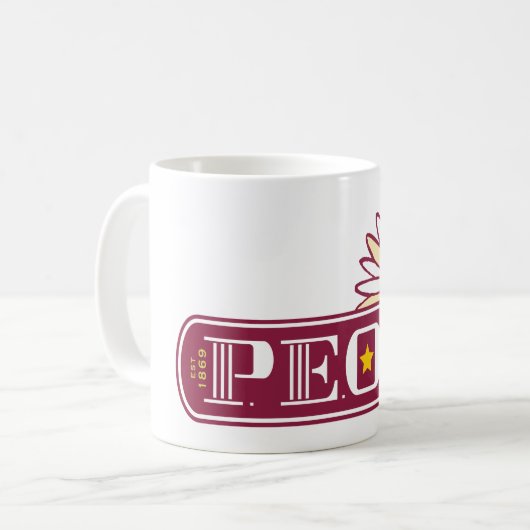 P.E.O.Tasse Kaffeetasse (Vorderseite Links)