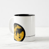 P.E.R Tassenschwarzes u. -WEISS Zweifarbige Tasse (Vorderseite Links)