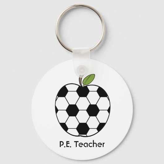 P.E. Teacher Schlüsselanhänger - Fußball-Ball Appl (Vorderseite)