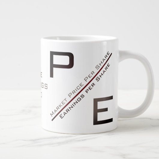 ‚P/E-Verhältnis‘ Jumbo-Tasse (Rechts)