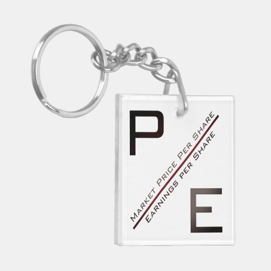 ‚P/E-Verhältnis‘ Schlüsselanhänger (Vorderseite links)