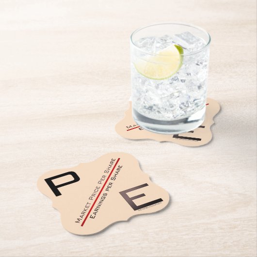‚P/E-Verhältnis‘ Untersetzer (Vor Ort)