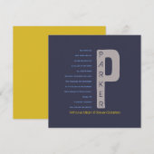 P Erste Sammlung Bar Mitzvah Einladung (Vorne/Hinten)