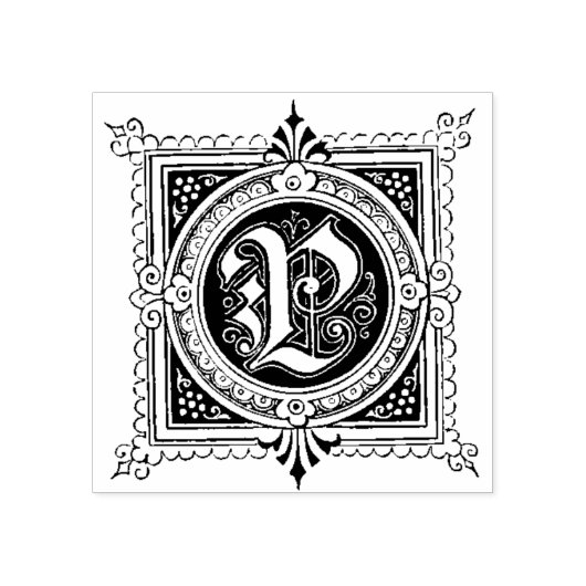 P Erster Brief Gummistempel (Prägung)