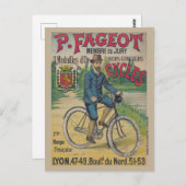P. Fageot Vintage Poster 1895 Postkarte (Vorne/Hinten)