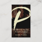 P Flame Monogram Business Card Visitenkarte (Vorderseite)