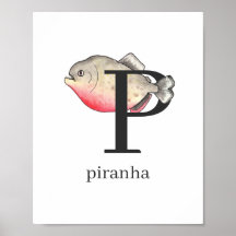 P für Piranha Poster