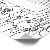 P für Schweine Farbe in Buchstaben Poster (Ecke)