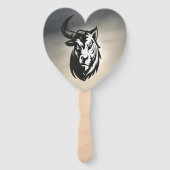 P halb Bulle halb Tiger Fächer (Rückseite)