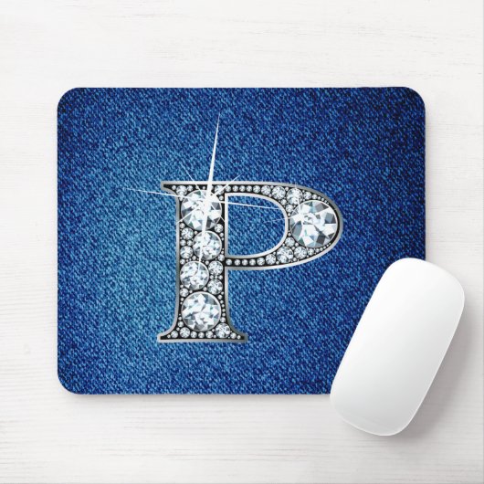 P-Imitate -"Diamant Bling" auf Denim Mousepad (Mit Mouse)