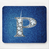 P-Imitate -"Diamant Bling" auf Denim Mousepad (Vorne)