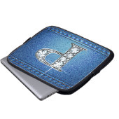 P Imitate "Diamond" Denim Stitching Electronics Ba Laptopschutzhülle (Vorne Knopf)