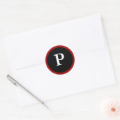P: Initial P Letter P Red, White & Black Stickers (Umschlag)