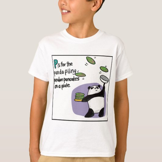 P is for Pandan Pancakes Kids T - Shirt (Vorderseite)