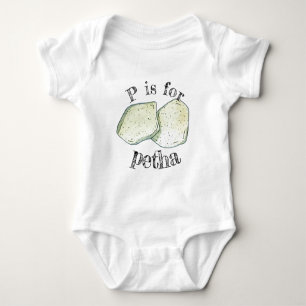 P IS FOR Petha Mithai Indian Sweet Agra India Baby Strampler