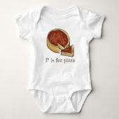 P is for Pizza Alphabet Pepperoni Deep Dish Pie Baby Strampler (Vorderseite)