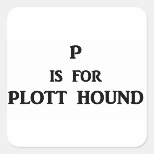 p is for plott quadratischer aufkleber