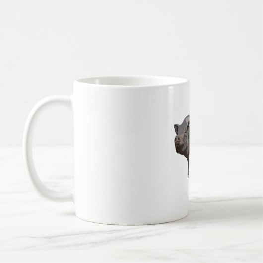P is for Pot Bellied Pig.Pot-Bellied Pig Illustrat Kaffeetasse (Links)