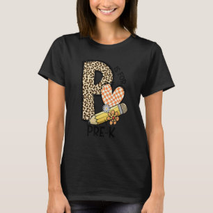 P ist für den Vorschullehrer Leopard Erster Schult T-Shirt