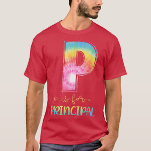 P ist für die Gefärbte Krawatte von der Hauptschul T-Shirt