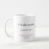 P ist für lila Alphabetkunst-Tasse Kaffeetasse (Links)