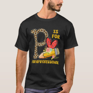P ist für Para-Schätzung Leopard Zurück zur Schule T-Shirt