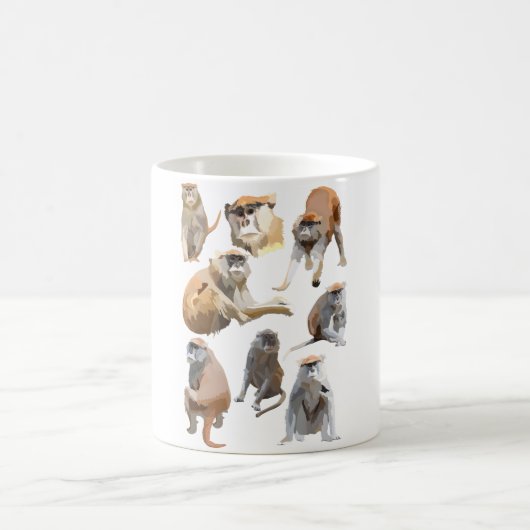 P ist für Patas Monkey Kaffeetasse (Mittel)