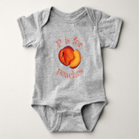P ist für Peach Peaches Reif Sommerstein Obst