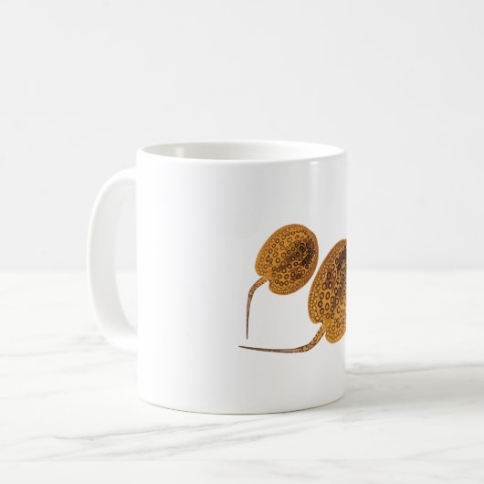 P ist für Peacock Eye Sting Ray Kaffeetasse (Vorderseite Links)