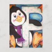P ist für Penguin Postkarte (Vorderseite)