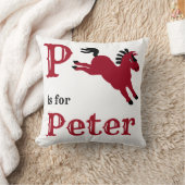 P ist für Peter baby Boy Throw Kissen (Decke)