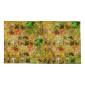 P ist für Phoenix Christmas Pillow Case(Gold) Kissenbezug (Rückseite)