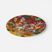 P ist für Phoenix Paper Plate(Gold) Pappteller (Schrägansicht)