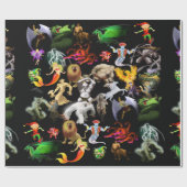 P ist für Phoenix Wrapping Paper (Black) Geschenkpapier (Flach)