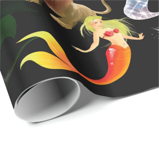 P ist für Phoenix Wrapping Paper (Black) Geschenkpapier (Rolleneckpunkt)