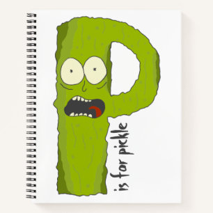 P ist für Pickle Grafik Notebook Alphabet Oops! Notizblock