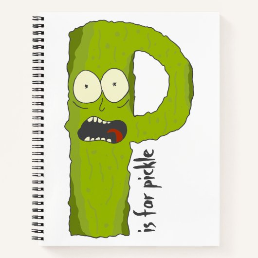 P ist für Pickle Grafik Notebook Alphabet Oops! Notizblock (Vorderseite)
