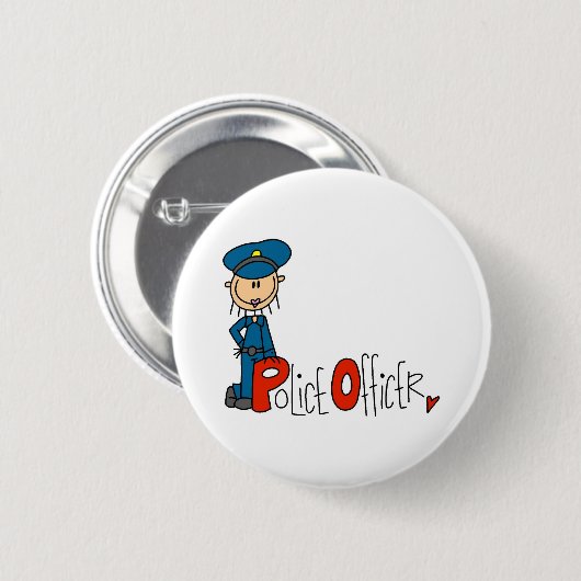 P ist für Polizeibeamten Button (Vorne & Hinten)