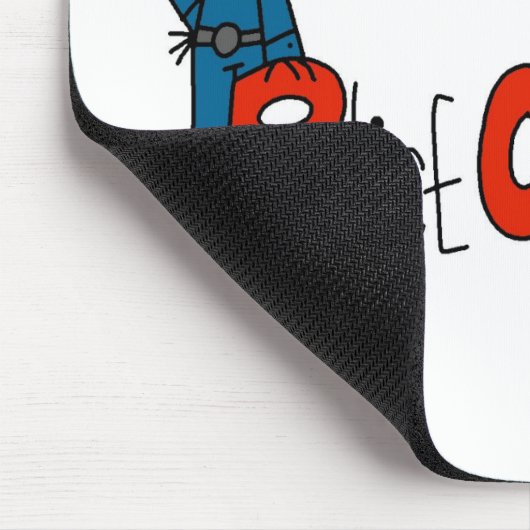 P ist für Polizeibeamten Mousepad (Ecke)