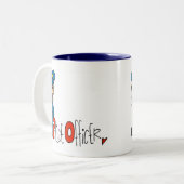 P ist für Polizeibeamten Zweifarbige Tasse (Vorderseite Links)