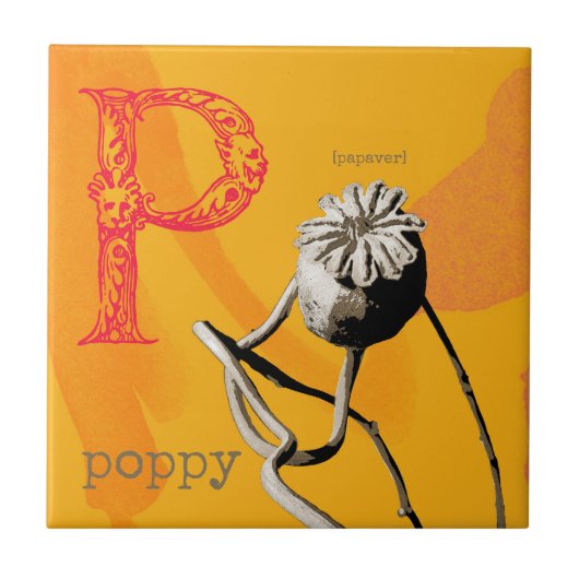 P ist für Poppy Fliese (Vorderseite)