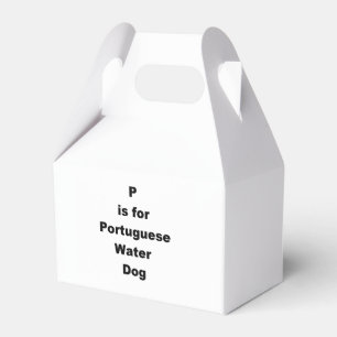 p ist für portugiesischer Wasserhund Geschenkschachtel