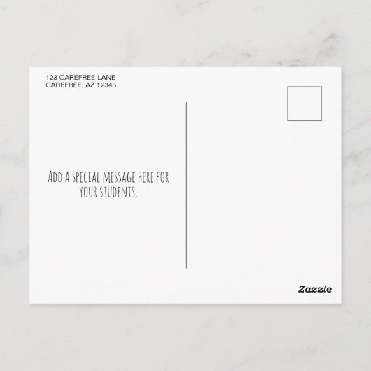 P ist für PRE K Back To School Lehrer Postkarte (Rückseite)