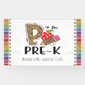 P ist für PRE K Back To School Welcome Banner (Horizontal)