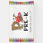 P ist für PRE K Back To School Welcome Banner (Vertikal)